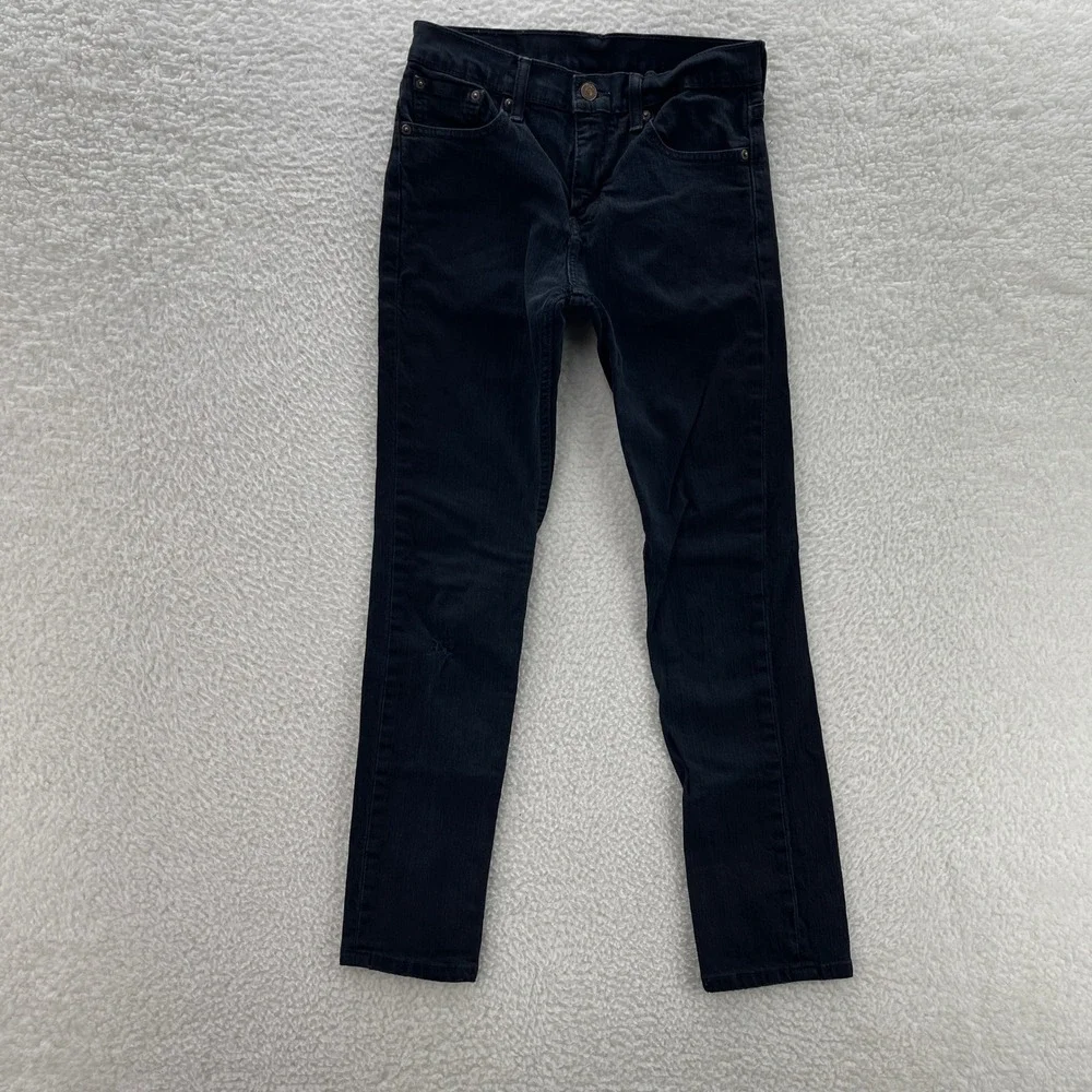 Levis 511 Jeans Mens 29x30 Black Slim Fit Denim Distressed Grunge Goth Skate